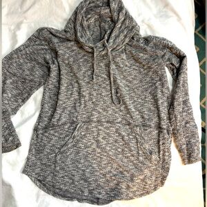 Prana pull over sweater with a loose drawstring turtleneck
